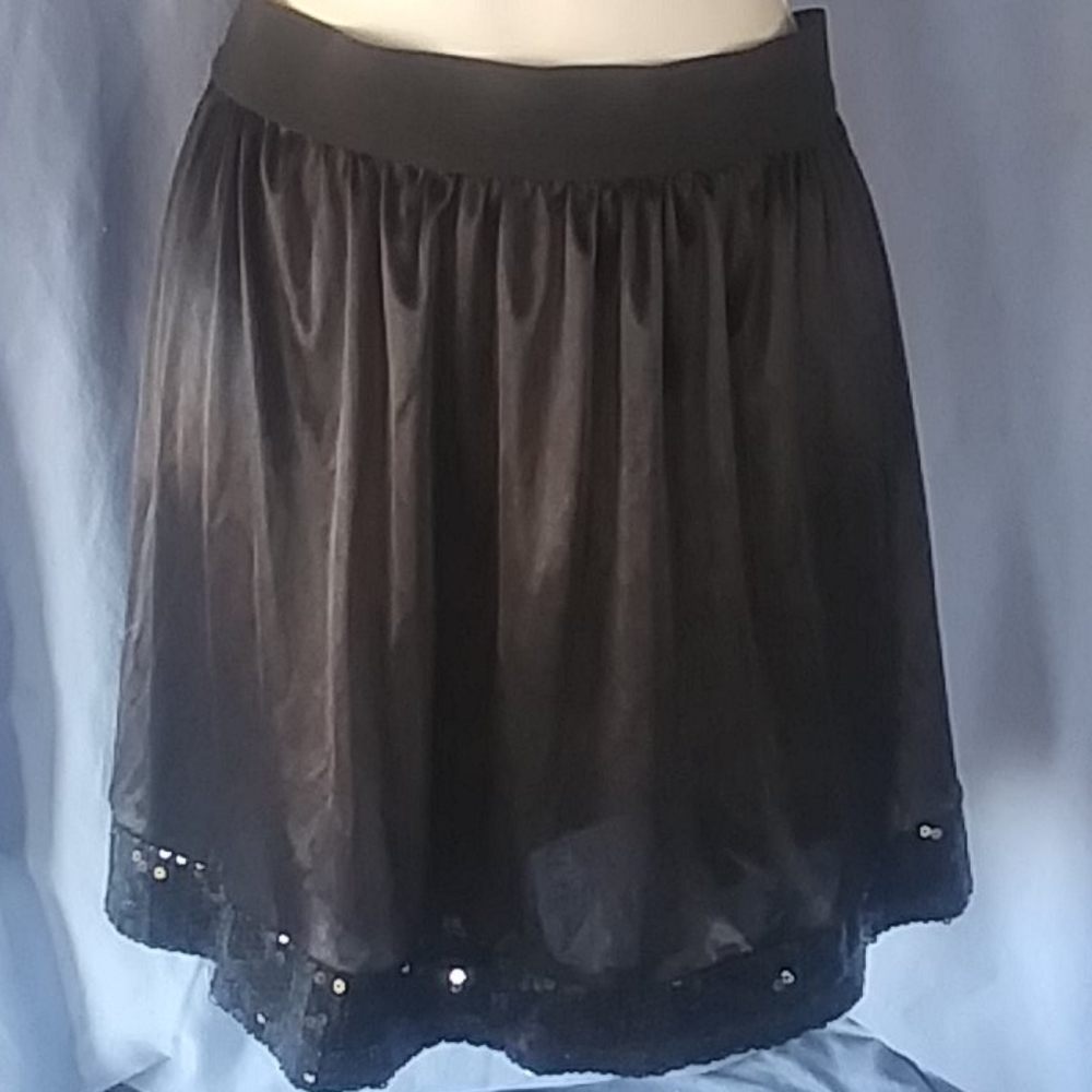 Bongo black sequined skirt slip